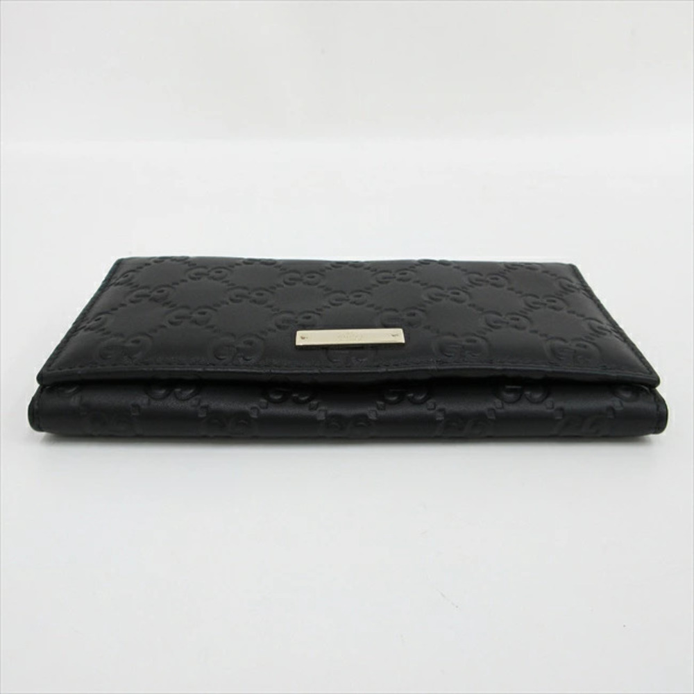 GUCCI Shima Flap Long Wallet Black Leather - Picture 3 of 9